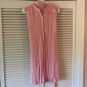 Loft Red & White Striped Dress